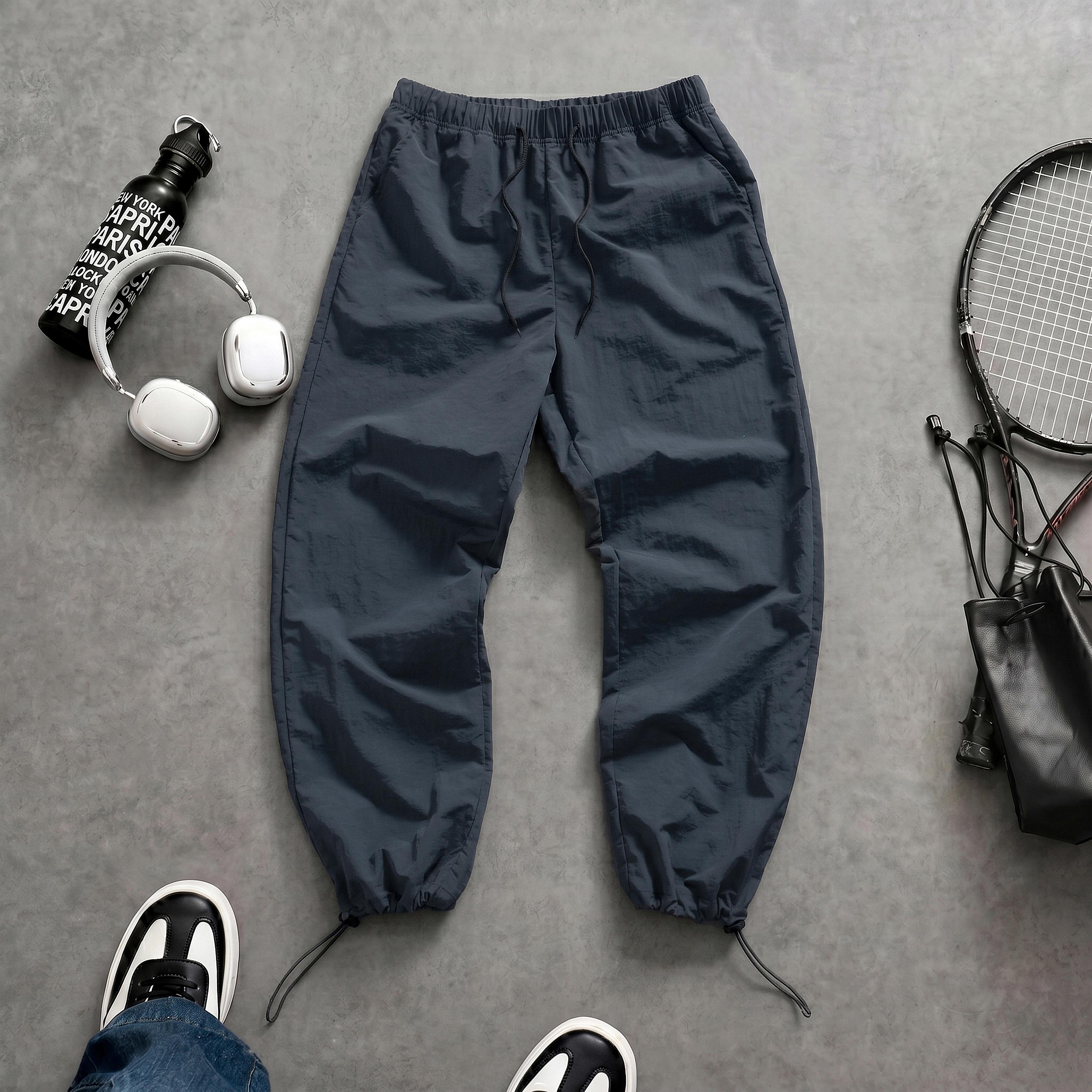 2-piece summer travel casual pants set, lightweight joggers with elastic drawstring cuffs, comfortable bottoms for vacations and outdoor activities