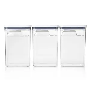 3-Pack Good Grips 4.4 Qt Airtight Food Containers – Large Storage with Lids & Scoops for Kitchen & Pantry Use
