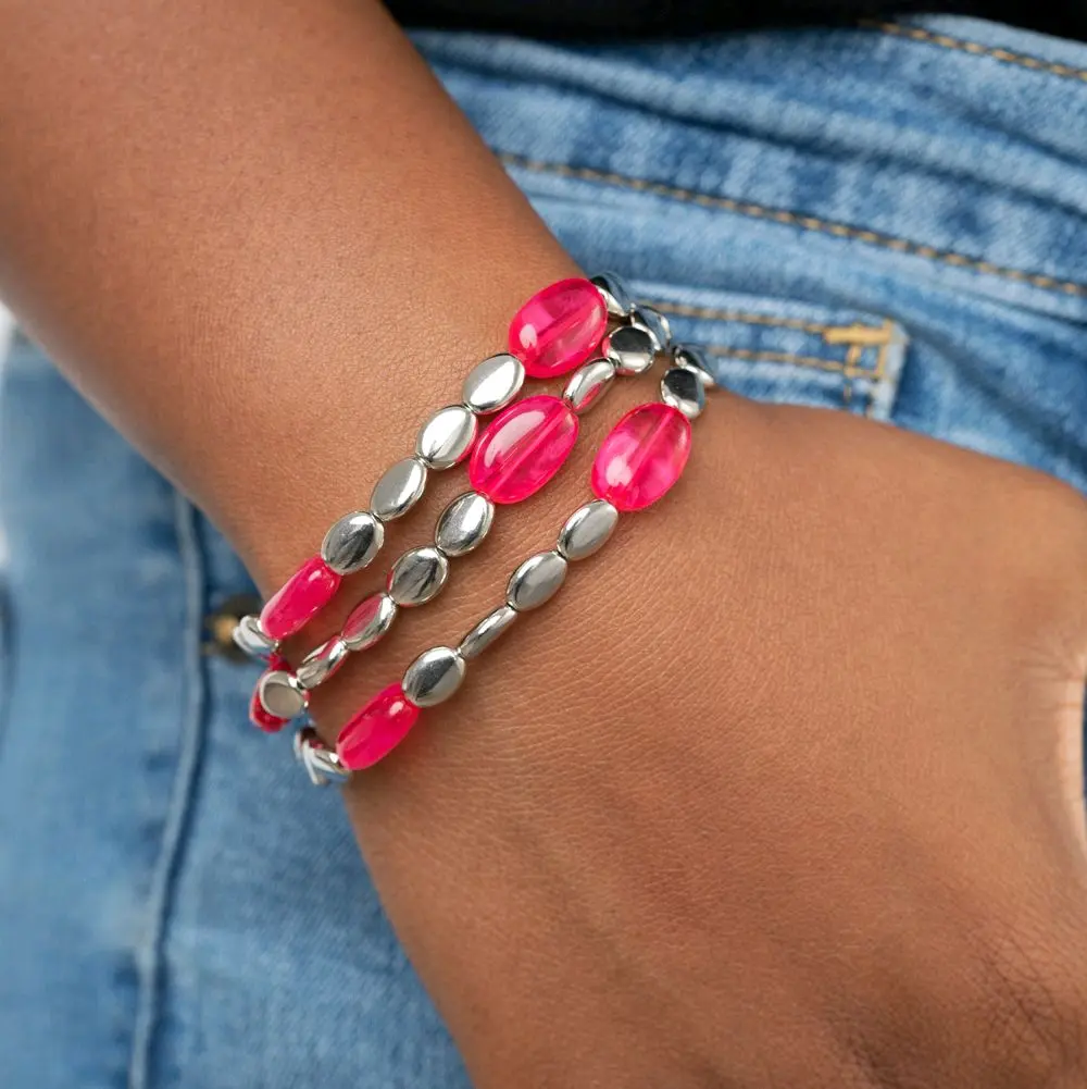 Sorry to Burst Your Bauble Pink Bracelets - Pink Beaded Bracelet for Your Style Needs