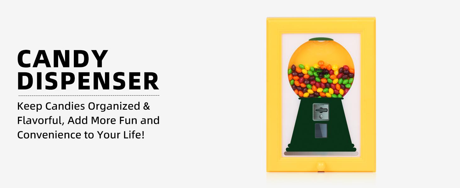 Candy Frame Dispenser For Wall, Hanging Candy Dispenser,Wall Mount Gumball Machine, Easy Restock, Perfect Festival Gift