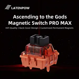 Latenpow ASCENDING TO THE GODS Keyboard Switches Pro Max Linear Spring Pre-lubed 35gf Full POM Switches for Mechanical Keyboard