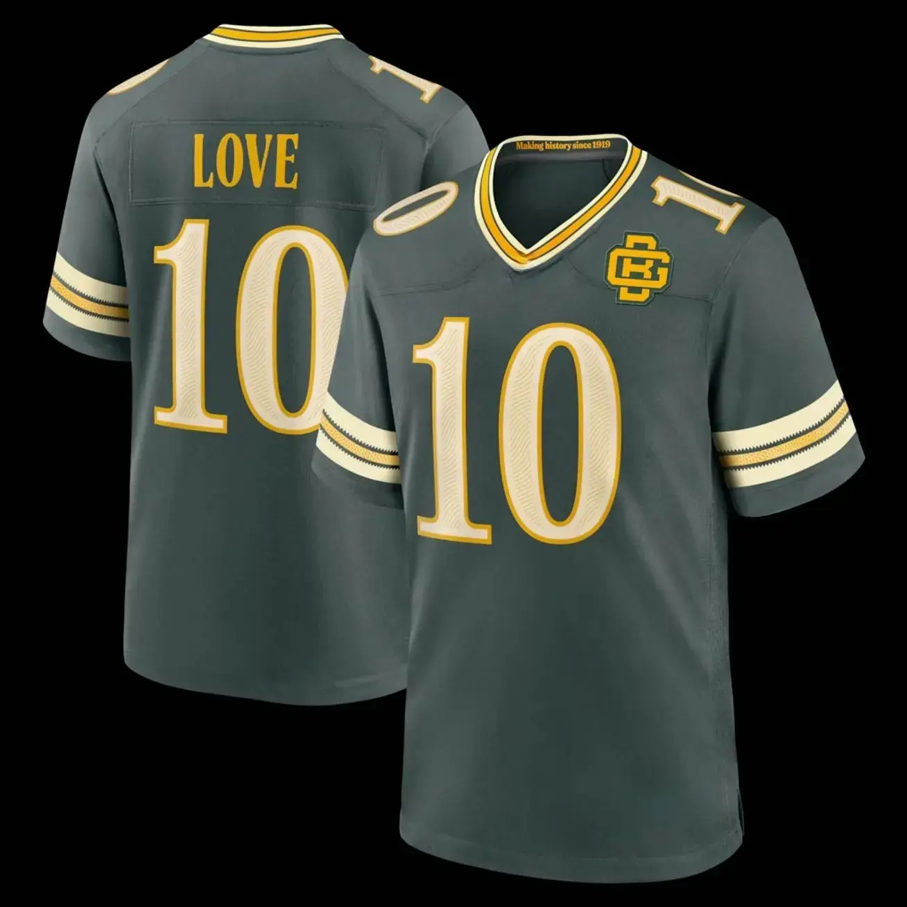 #1 Parsons Green Gold Football Jersey – Stitched Player Style V-Neck Game Day Shirt, Unisex Athletic Fan Apparel