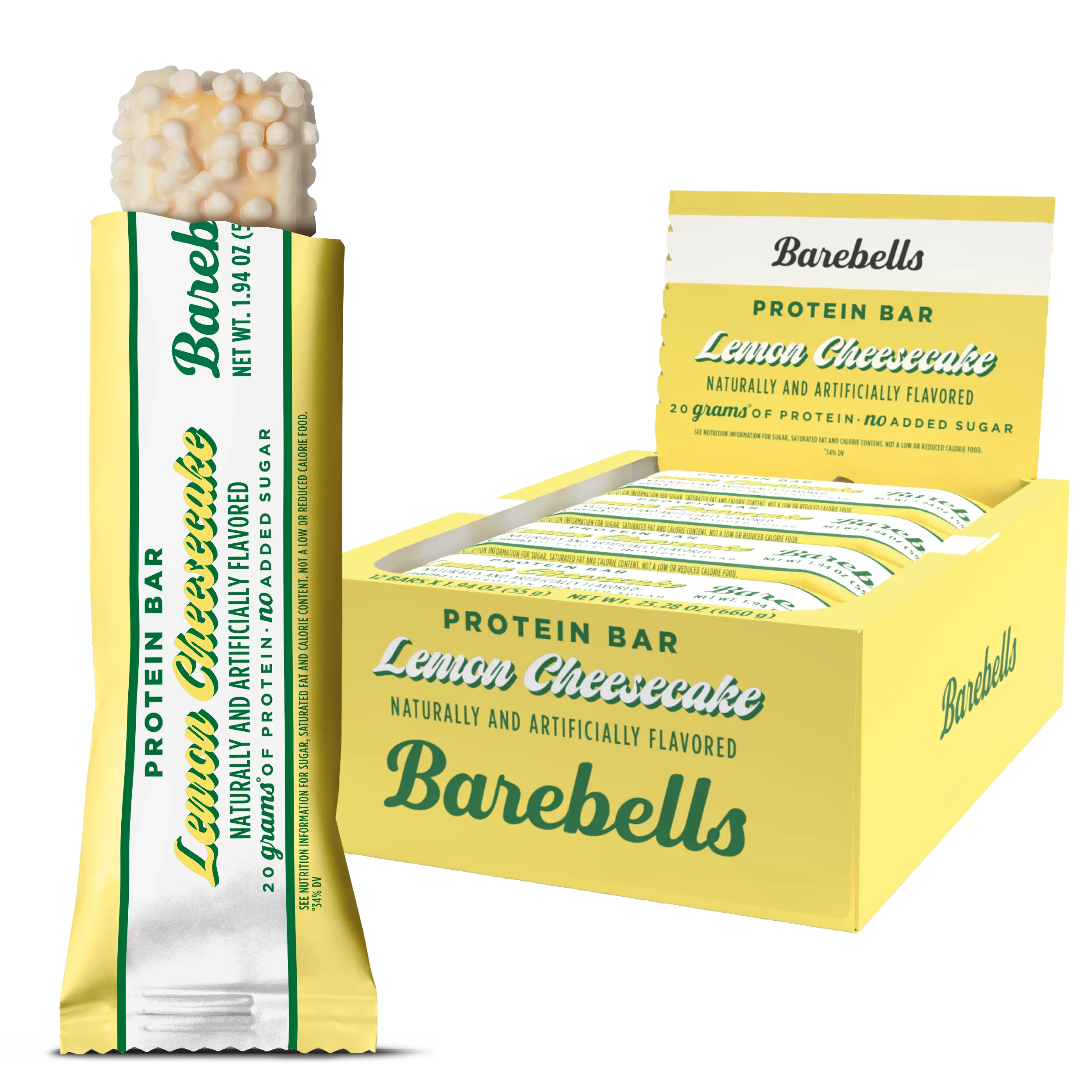 Barebells Protein Bar LEMON CHEESECAKE 1.94 oz 12 ct