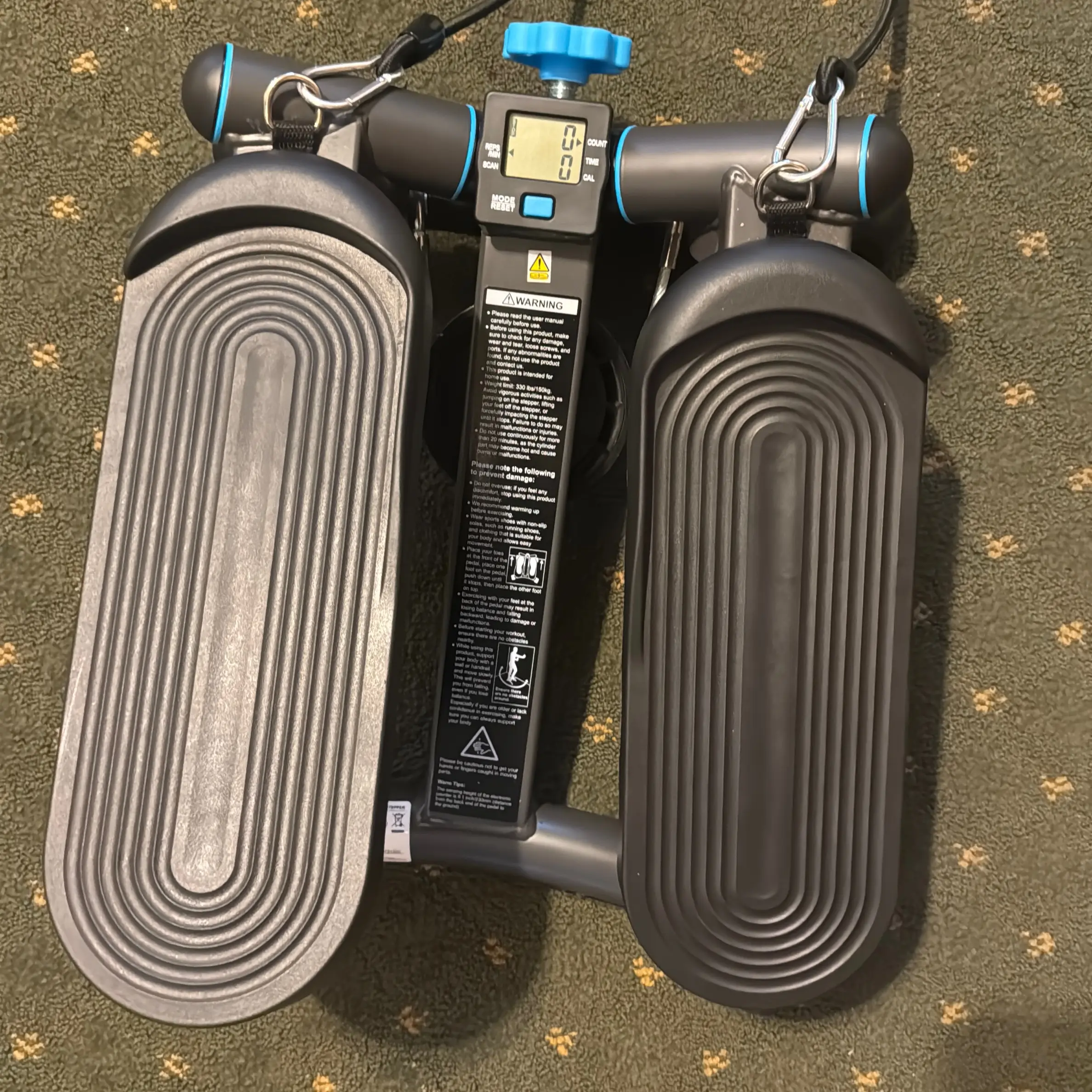Merach Mini Stepper for Exercise, 330 lbs Capacity - Count Steps, Calories & Time