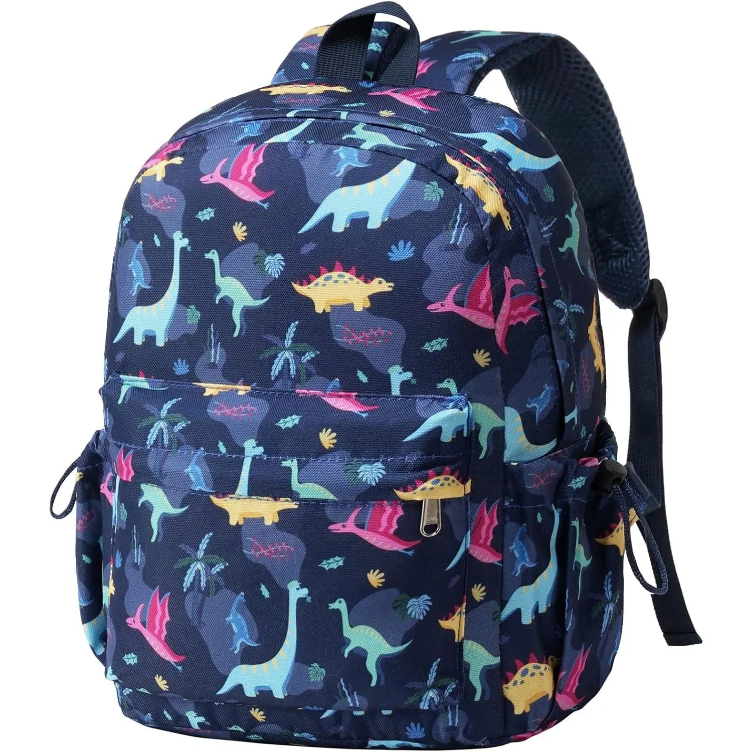 SQ-CPB024 Toddler Backpack for Boys - 12 Inch Kids Backpack for Boys Ages 3-4, Cute Dinosaur Bookbag School Bags for Kindergarten, Preschool - Blue