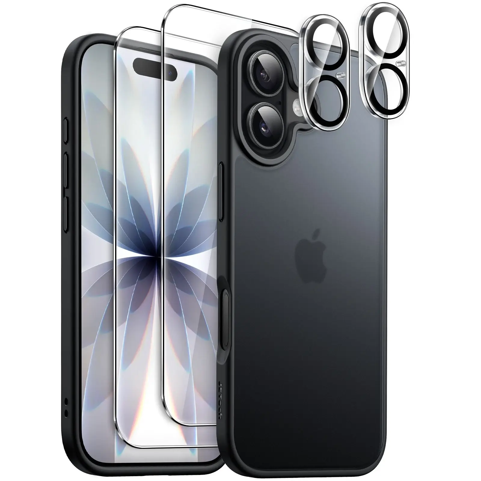 5 in 1 Matte Case for iPhone 17 6.3-Inch with Screen and Camera Lens Protector