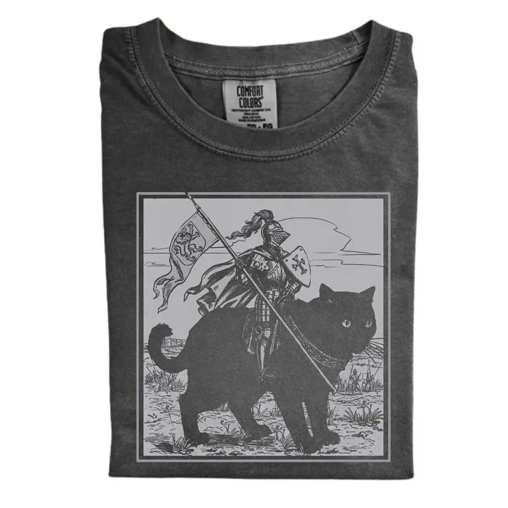 Medieval Knight Shirt, Renaissance Fair Knight Cat Rider, Funny Medieval Shirt, Ren Faire, Funny Meme Shirt, Medieval Fantasy Gift