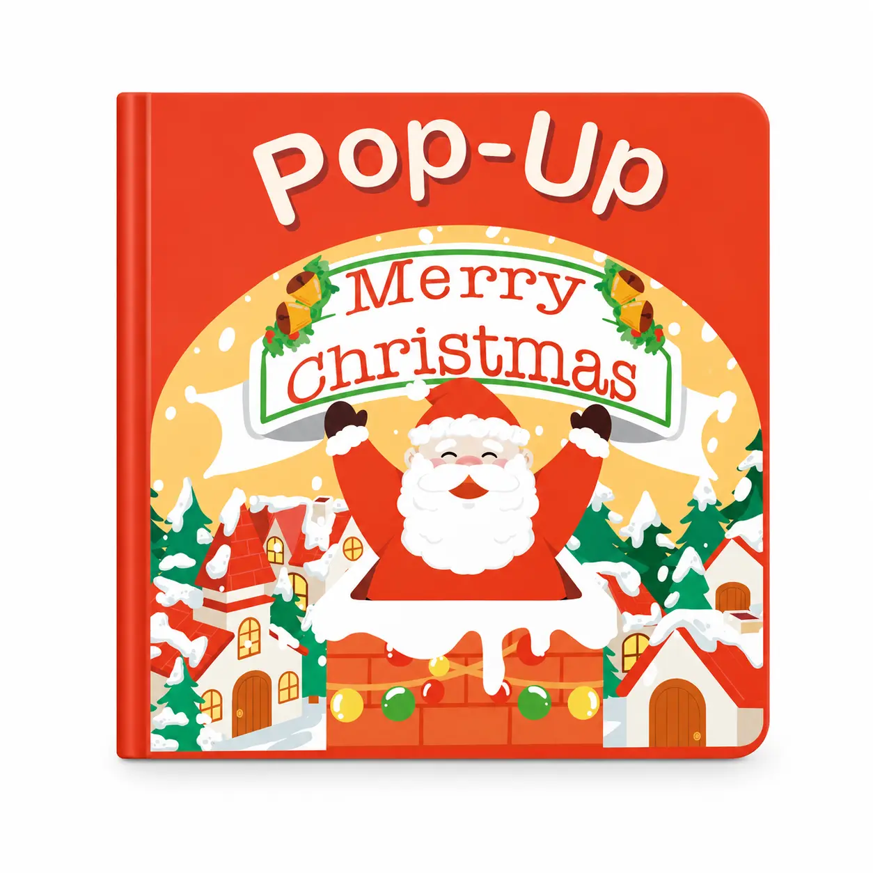 Pop-Up Merry Christmas Board Book for Toddlers Ages 1-5 | Interactive Christmas Pop-Up Book | Holiday Early Learning Book for Kids