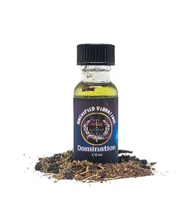 Domination Handmade Ritual Oil | Compel, Dominate & Influence | Made with Herbs & Essential Oils | Hoodoo, Voodoo, Wicca, Pagan | Aromatherapy