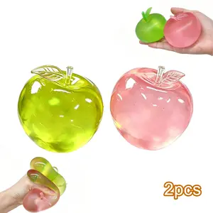 2-Pack Ultra Soft Green Apple Powder, Soft Squeeze Stress Relief with Super Slow Rebound Maltose, Pure Handmade DIY Stress Relief Children's Gift