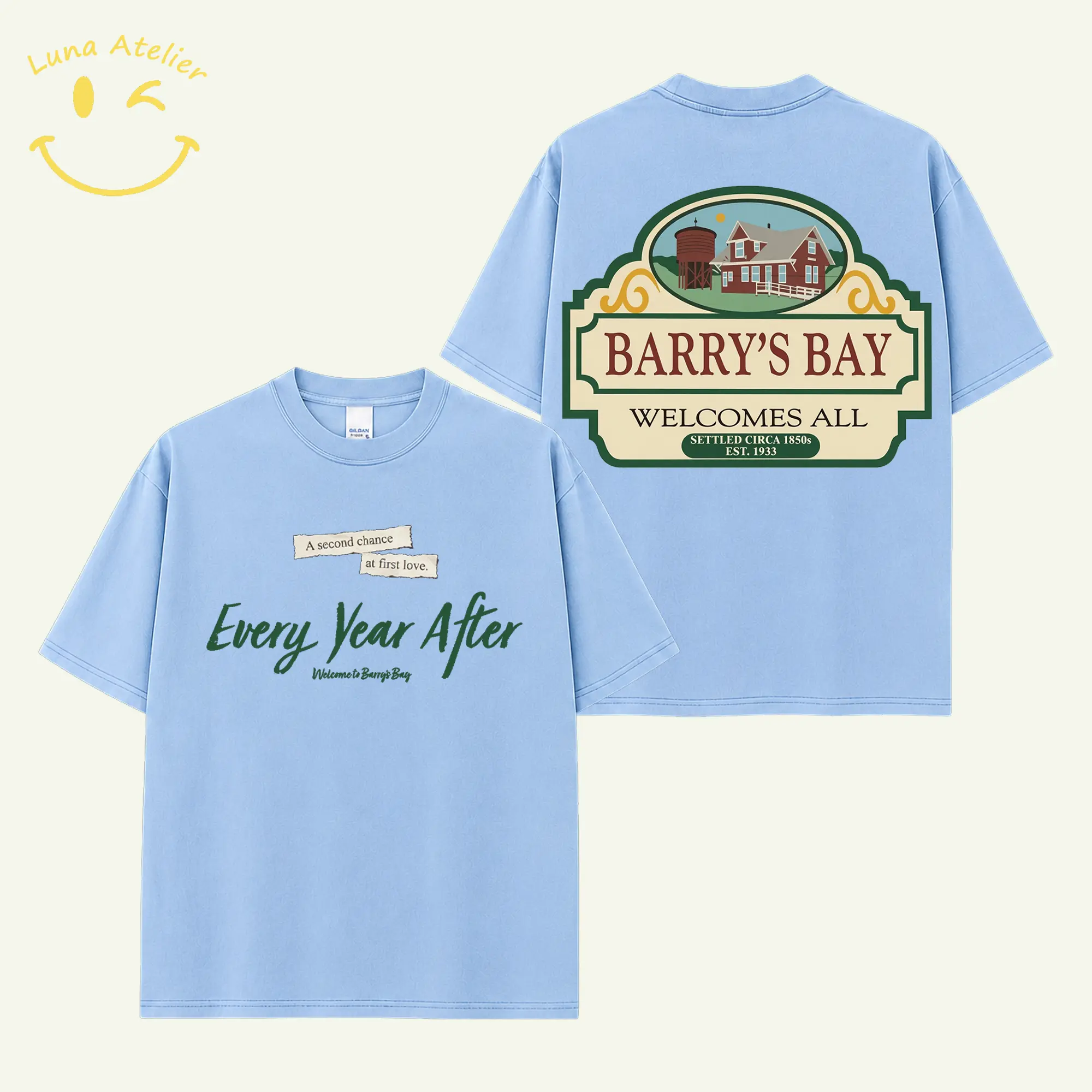 Every Year After Shirt Welcome to Barry's Bay Shirt V2 Romantic Drama TV Series Graphic High-Quality Unisex Cotton Shirt Rom-com Fan Shirt Gift For Movie Fan Cute Nostalgic Story Bookish Graphic Tee Gift