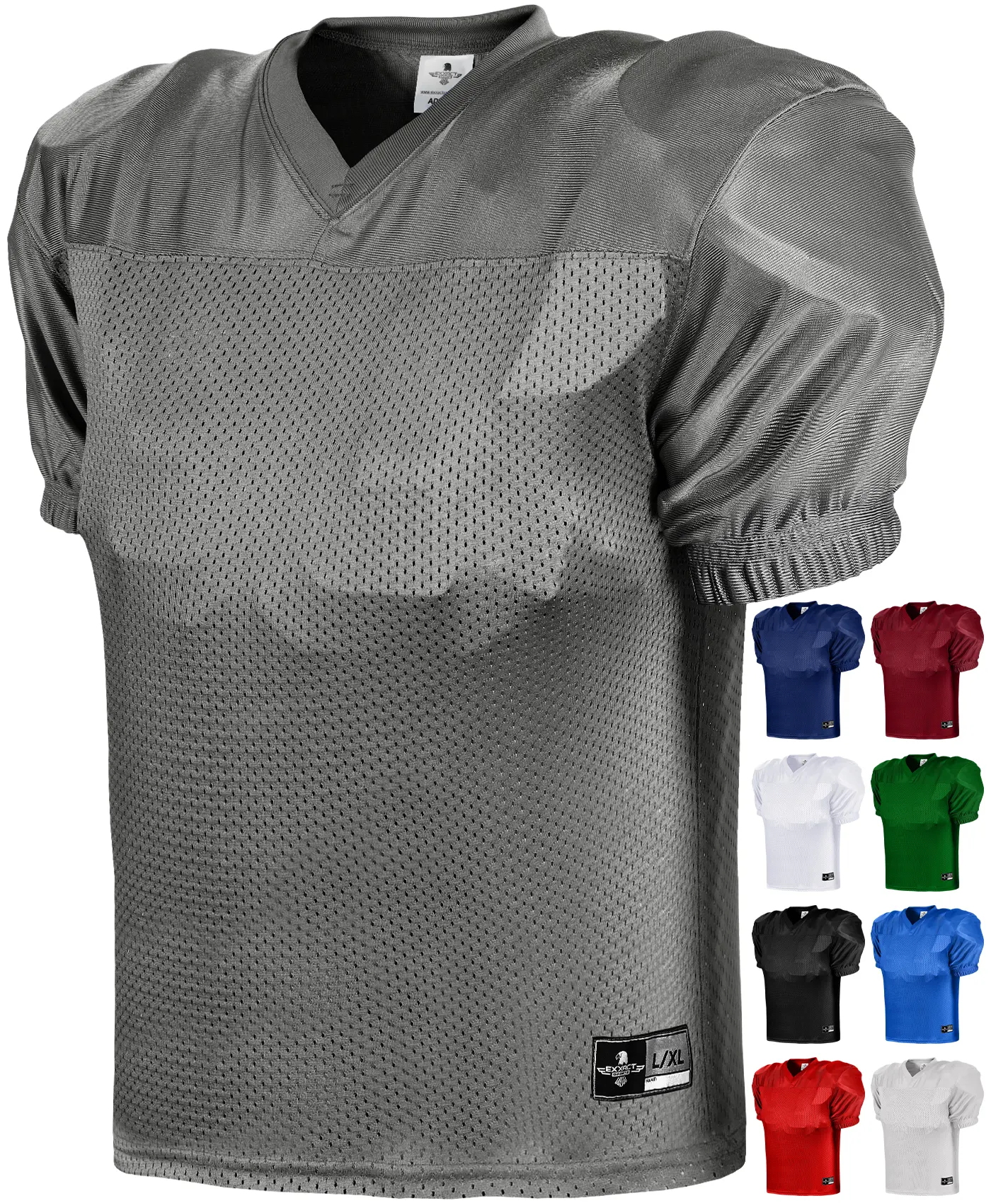 Exxact Sports Boys Football Jersey - Youth Football Practice Jersey, Football Practice Apparel, Football Jerseys for Kids (Dark Gray)