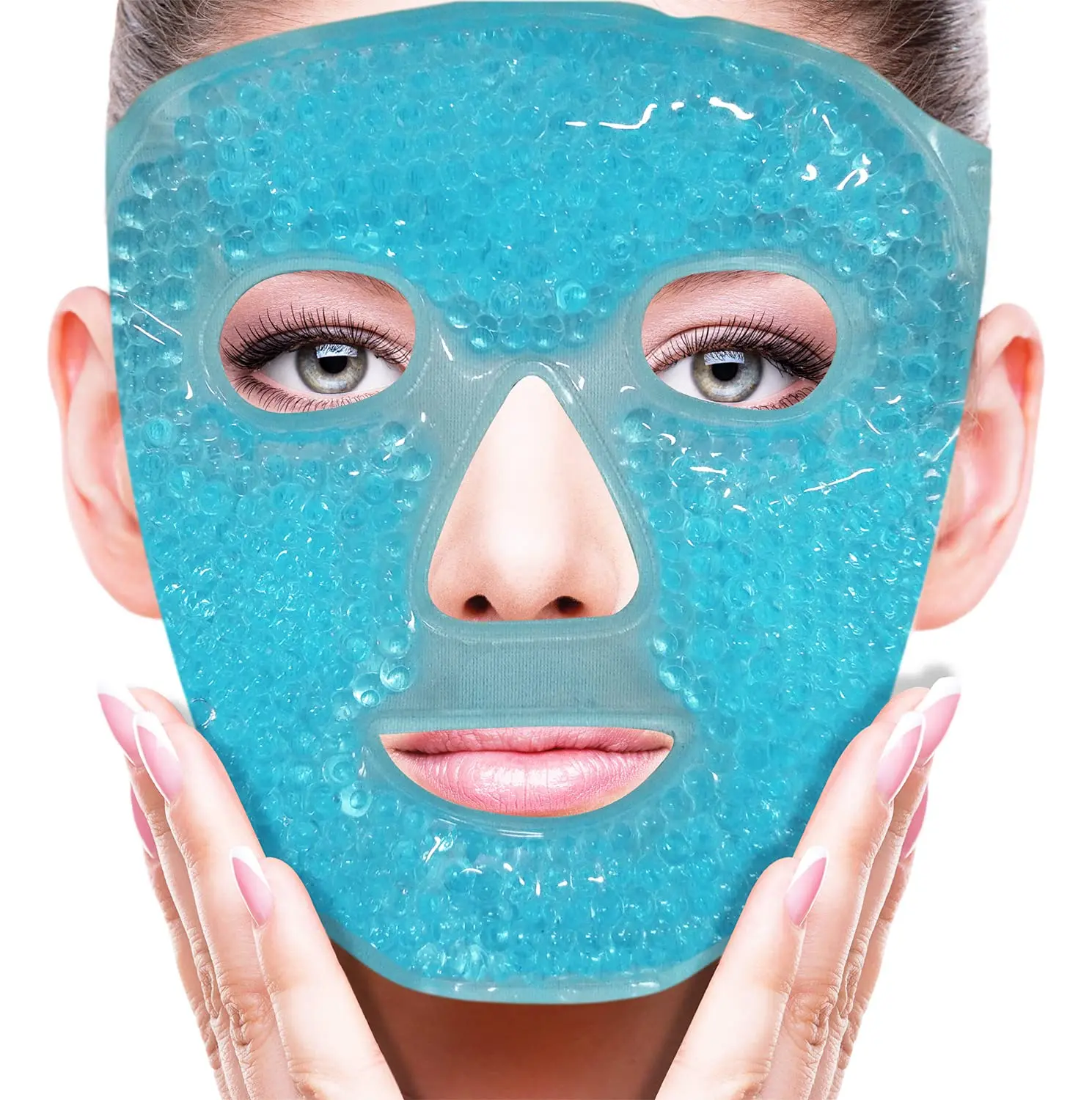 Cold Face Eye Mask Ice Pack Reduce Facial Puff, Dark Circles, Gel Hot Heat Cold Compress Pack, Face SPA Gift for Woman Sleeping, Pressure, Headaches, Skin Care, Post Laser Cosmetic Care