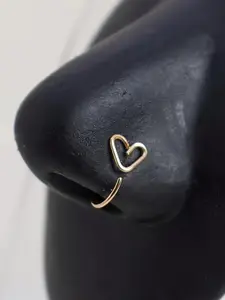 Heart Shaped Nose Ring, Stainless Steel Nose Ring, Fashionable Body Jewelry for Women & Girls, Trendy All-match & Exquisite Jewelry for Birthday Gift, Nose Hoop