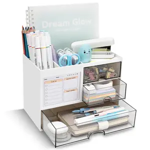 Desk Organizer with 3 Drawer,Multi-Functional Pencil Pen Holder for Desk,Organizers and Storage with 8 Compartments,Desktop Organizer for Office Home