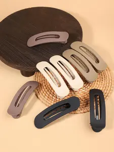 Solid Color Hair Clip, Flat Hair Clips, Casual Versatile Hair Accessories for Women, Minimalist Headwear Suitable for Thick Hair, Fashion Hair Accessories for Party, Daily Clothing Decor