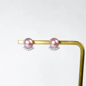 NYTK865 6.5-7.5mm Pearl Earring Fresh water pearl