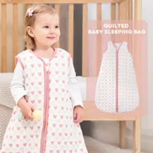 Baby Sleep Bag Crib with Dual Zipper Diaper Changing Design, Collar Fit, Hidden Zipper Protection, Top Zipper Cover, Perfect Baptism Gift