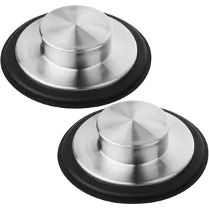 Kitchen Sink Drain Stopper Cover, 2 PCS Stainless Steel Garbage Disposal Stopper, 3.34 In Drain Plug, Fits Standard 3.5 In Kitchen Sink Size