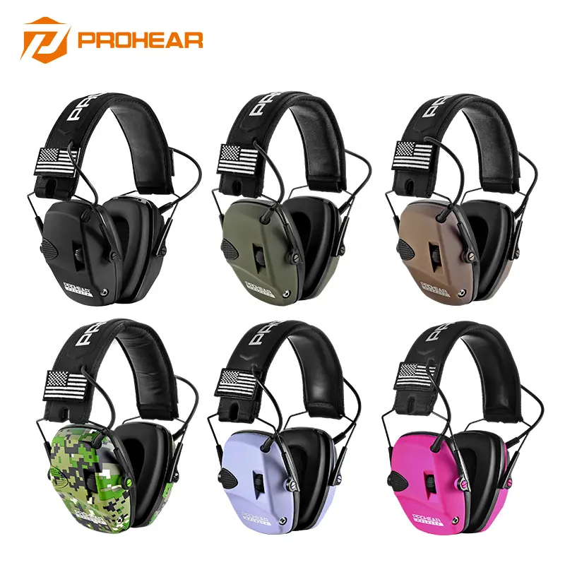 PROHEAR O66 Tactical Shooting Headphones 4X Amplification 23dB Hearing Protection IPX4 Water-Resistant Foldable Earmuffs for Range Hunting Ear Protectors SummerWins DealsForYouDays,father'sdaygifts