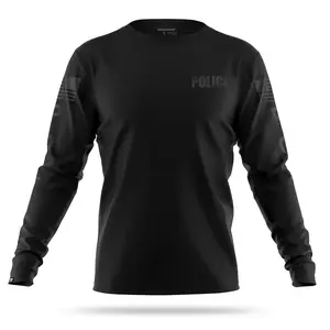 [POLICE] Men's Performance Long Sleeve [BLK/BLK]