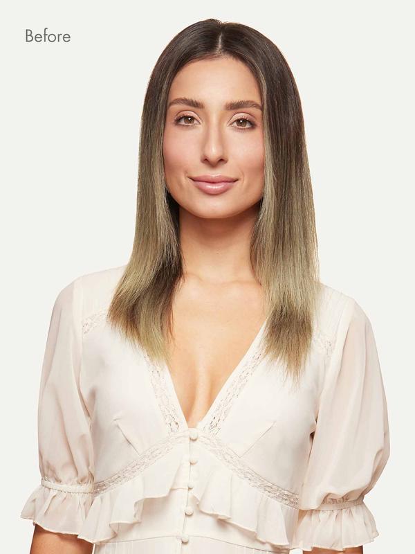 20" Seamless Ash Brown Highlights Clip-Ins (180g)