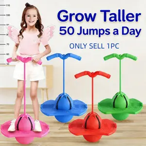 Toys Bouncing Ball With Handle Pump Balance Platform Bouncy Jump Pogo Ball, High Jump Toy Bounce Jump Trick Board Pogo Bouncing Ball Safe and Fun Pogo Stick for Kids Boys Girls and Adults for Indoor Outdoor Sports, Inflatable Fitness Toy Gift