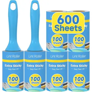 600 Sheets Extra Sticky Lint Rollers for , Easy Spiral  Lint Roller for Clothes with  Handle, Multipurpose Lint Remover for Furniture, Carpet,  Seat