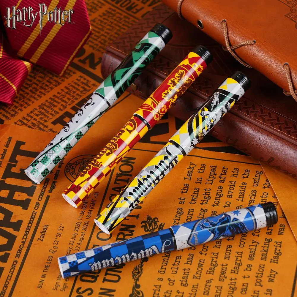 4PCS Harry Potter Ball Point Pens Writing Pen Gift Bundle, Officially Licensed Pens for Gryffindor Slytherin Ravenclaw Hufflepuff, Perfect Office School Supplies, Pen Set