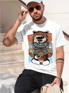 Ewok 2026 new model Black/White Tee Stylish & Comfortable Loose Crew Neck Short Sleeve T-shirts Versatile On Trend Eye Catching Printed Graphic Casual Tee for Daily Wear Outings & Leisure