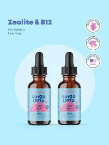 (Flash Sale 2 bottles)  JoySpring LingoLeap for Kids - Zeolite Drops with B Vitamins - Support Speech Learning