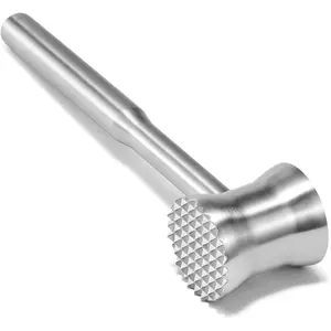 304 Stainless Steel Meat Tenderizer Mallet, Meat Hammer Dishwasher Safe with Storage Bag &  Box, Dual Sided Chicken Pounder for Steak, Beef, Poultry, Heavy Duty Kitchen Mallet