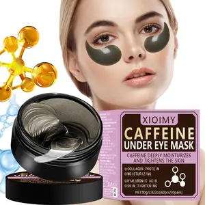 60pcs Caffeine & Collagen Eye Treatment Mask, Intense Moisture, Anti-Dryness Dark Circles Care, Soft Comfortable Gel Texture, Single Pack