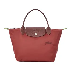 Longchamp Le Pliage Logo PU Tote Bag in Pomegranate for Women