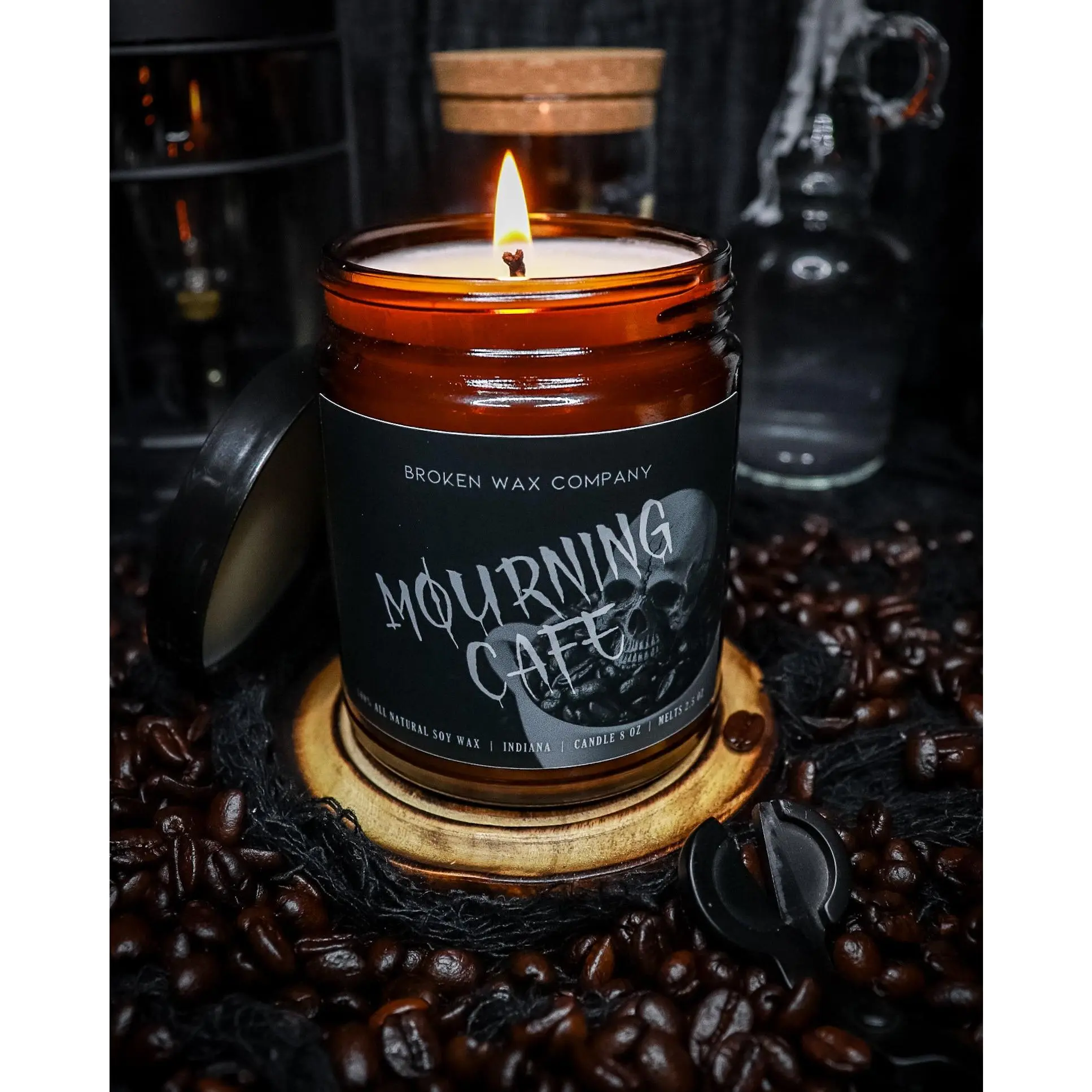Mourning Cafe 8 oz Candle Decor Fall Colle Decoration