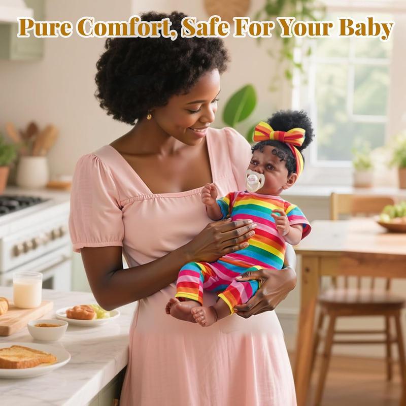 Babeside Newborn Real Life Reborn Baby Doll Dark Skin Black African American Toddler Doll Laney with Cloth Body for Kids Age 3 Rebornbabydoll