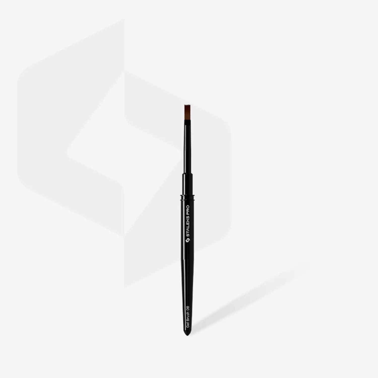 STALEKS EXPERT 08 Straight Gel Brush – 6mm x 10mm Professional Nail Brush for Precise Gel Application