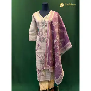 Purple Floral Printed Salwar Kameez Set - Lushkara Designs