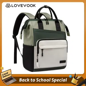 LOVEVOOK Laptop Backpack for Women, 15.6 Inch Travel Backpack for Works College Girls, Waterproof Bookbag Purse Cute Daypack for School with Large Capacity, Teacher Nurse Work Bag