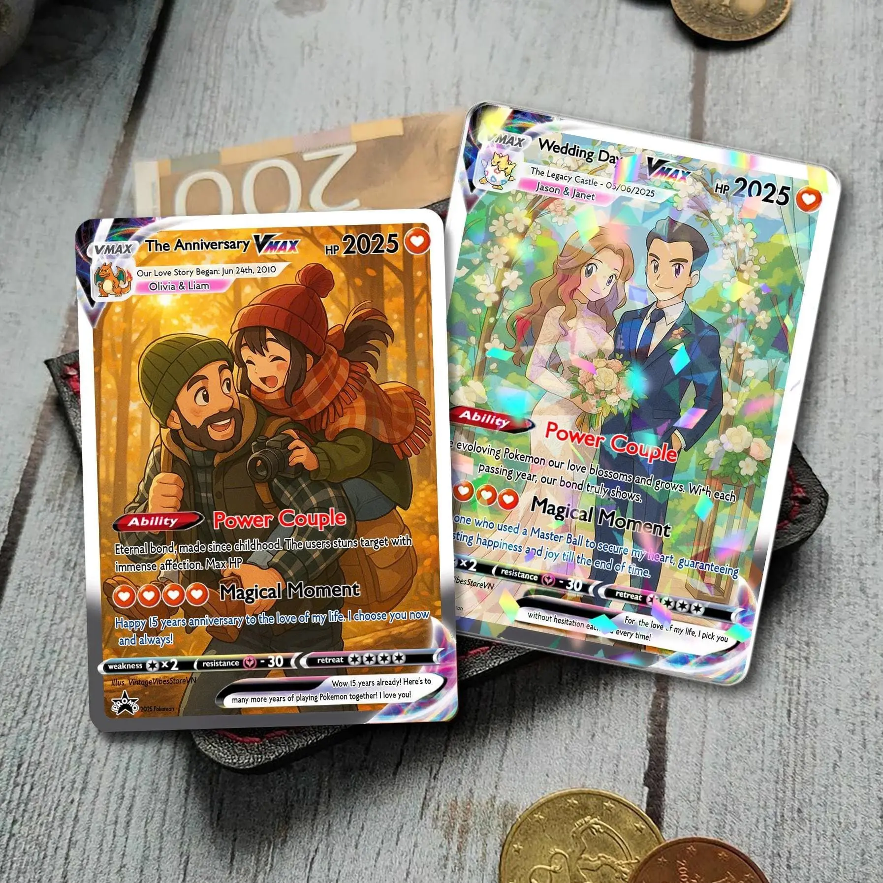 pokemon card maker couple Nestura Custom Valentine for | Anime-Inspired Art Style Gift | Customizable Trading Cards | Customize Valentine Card Create your own Pokemon card