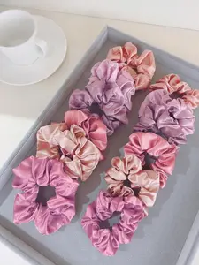 Solid Color Scrunchies, High Stretch Scrunchies, Hair Ties, Casual Simple Hair Accessories for Women & Girls, Minimalist Headwear Suitable for Thick Hair, Unique Ponytail Gifts for Women, Elastic Hair Accessory