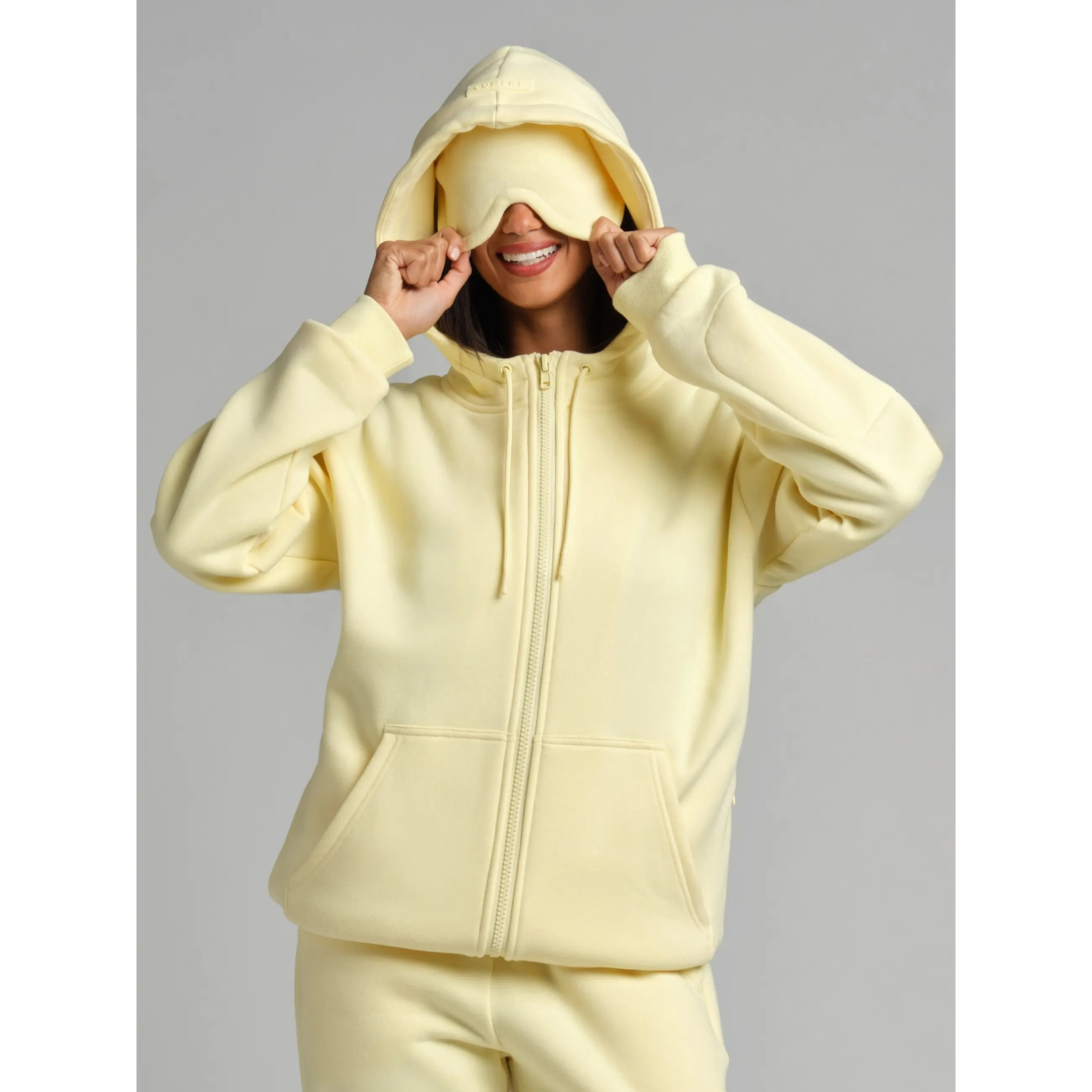 Comfrt | Airplane Mode Travel Zip Hoodie | Zip Up Hoodie With Eye