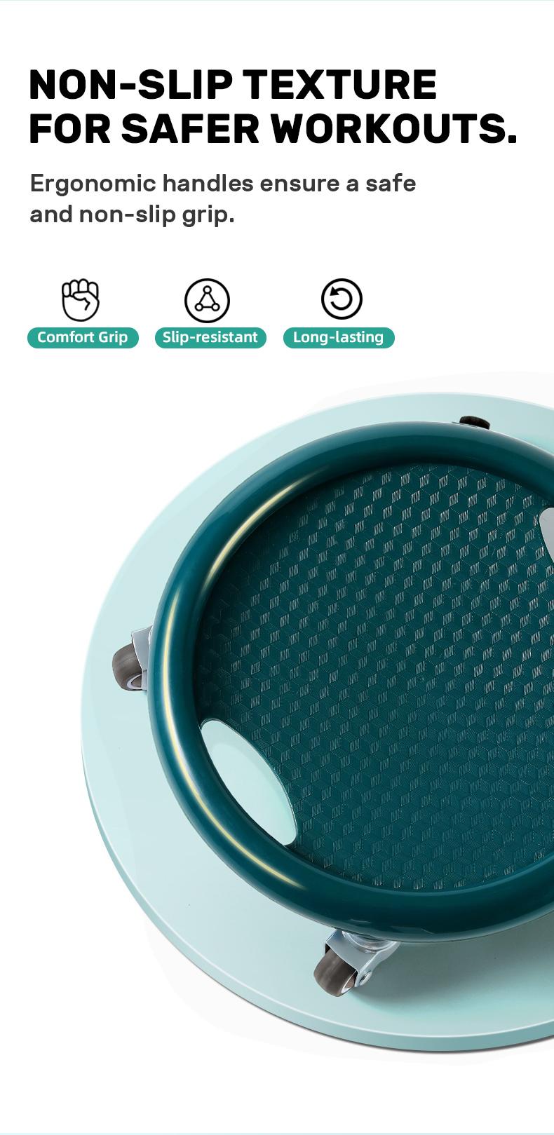 LEXI PRO Silent 4-Wheel Ab Roller for Defined Abs - Home Fitness Equipment with Universal Wheels for Men & Women - Build Strength & Core Muscles