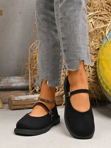 Dyke Trend Alert! Velvet Mary Jane Flat Shoes, Perfect for Vintage College Style, Daily Commute, Jk Uniform, Must-Have Soft Sole Shoe 2026