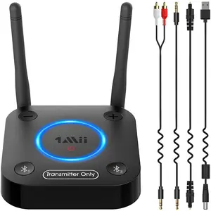 B06TX  5.3 Transmitter for TV to  Headphone/Speaker,  Adapter for TV w/Volume Control, AUX/RCA/Optical/Coaxial Audio Inputs, Plug n Play, aptX Low Latency &