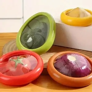 1pc Transparent Food Storage Container for Lemons Avocados Tomatoes, Sealed, Airtight Leak Proof and Reusable Fridge Organizer, Non-Oxidizing Fruit & Vegetable Keeper