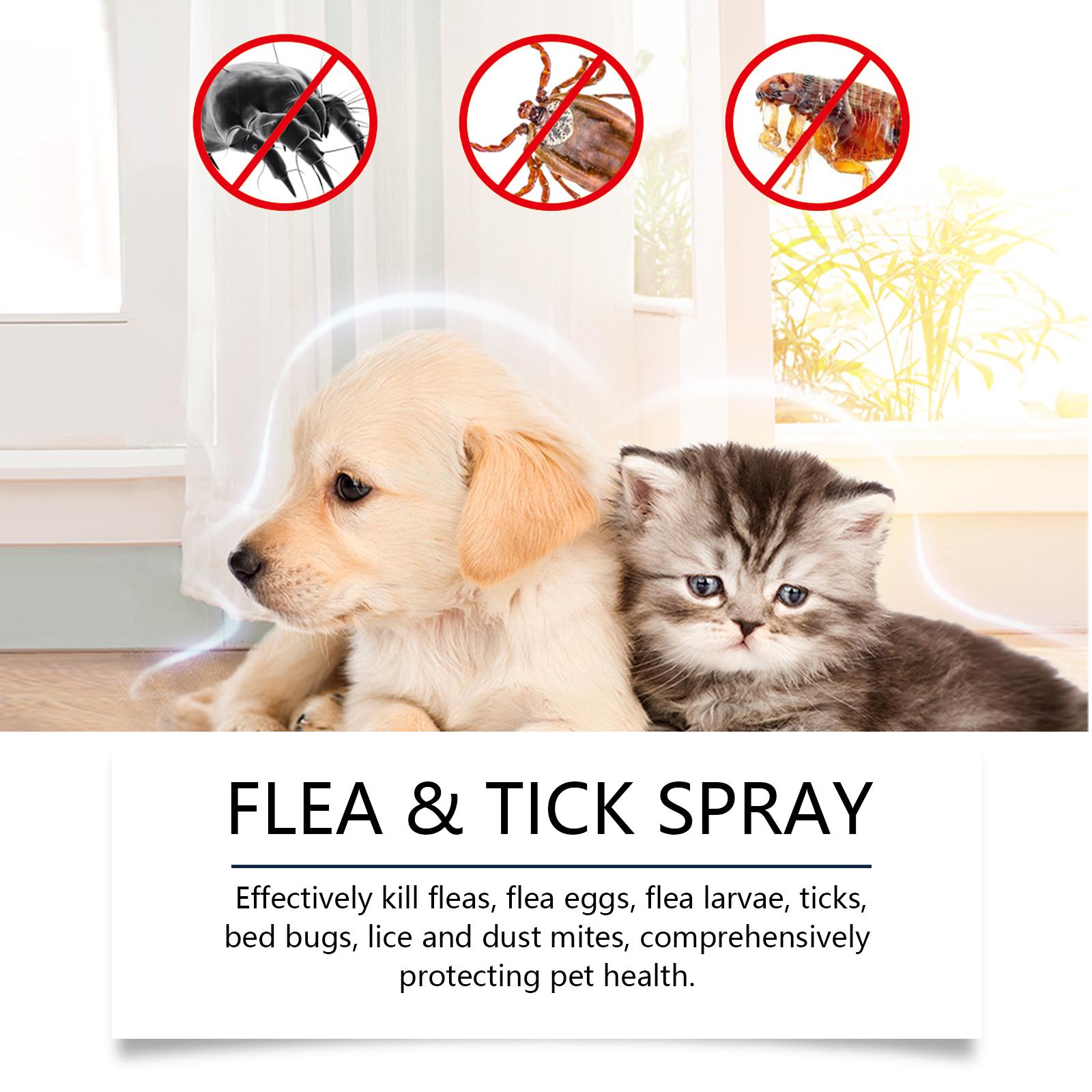 2PCS Yegbong Pet Insect Repellent Spray Gentle Daily Cleansing Care for Dog Cat Fur & Skin