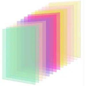 14 Pieces 11IN x 8.5IN Colored Overlays for Dyslexia, Dyslexia Reading Sheets, Colored Transparency Sheets for Early Readers, School Supplies