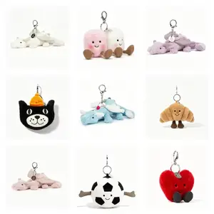 Jellycat Kawaii Plush Keychain Bag Charm, Cute Stuffed Animal Soft Keyring, Trendy Gift for Women Girls Kids, Christmas Birthday Present