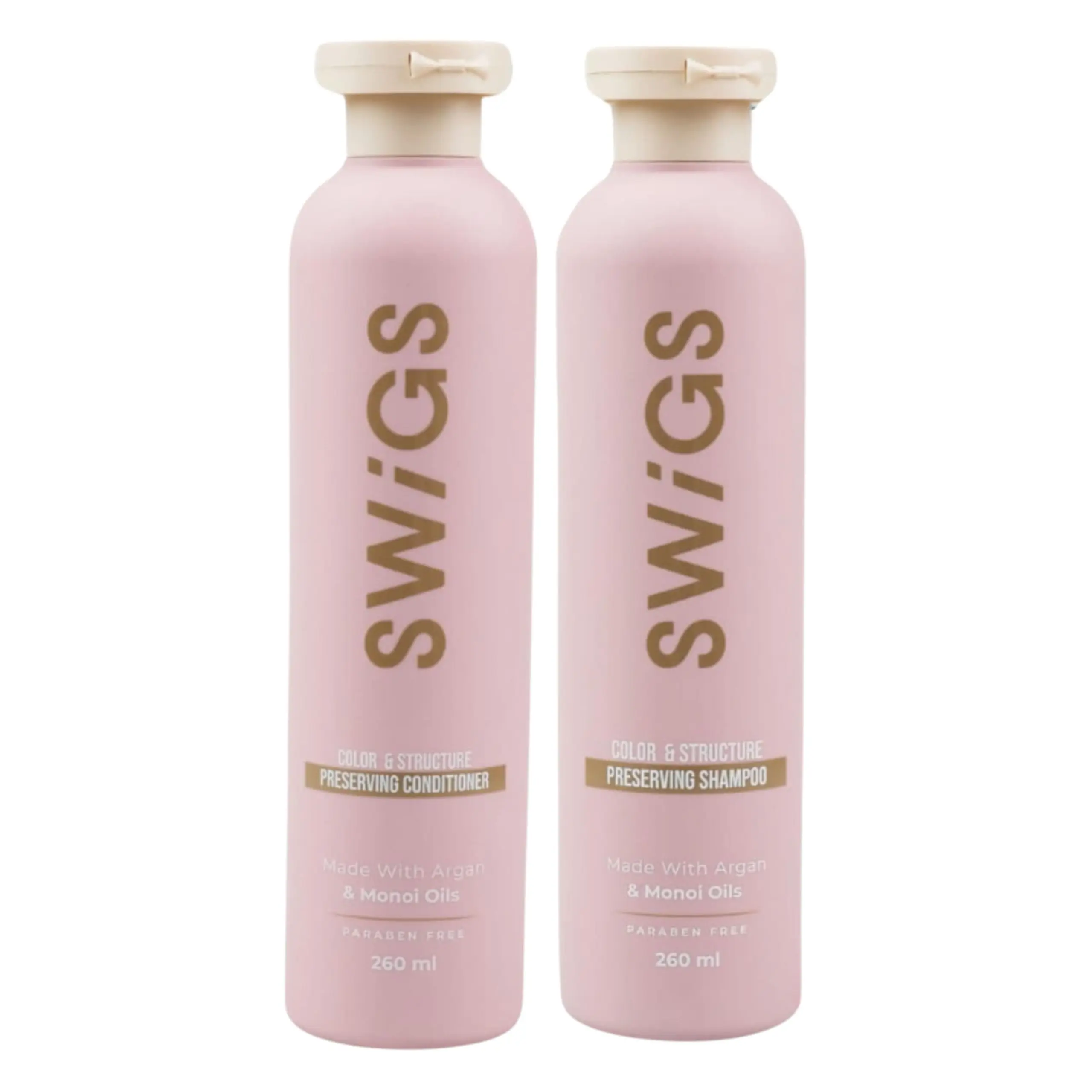 SWIGS Wig Shampoo & Conditioner Set for Human & Synthetic Wigs, Color-Safe, Detangling, Adds Body, Volume, Silkiness & Shine, 2 Pack 8 oz